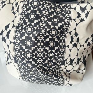 Lucid Street large black & cream vegan tote bag